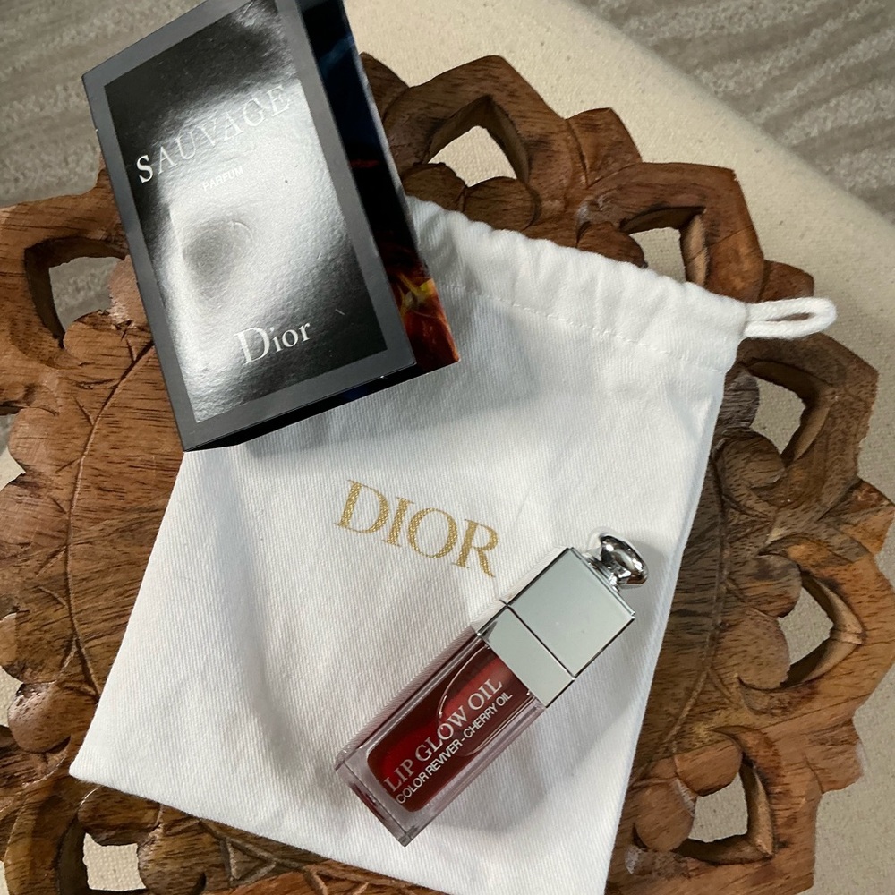 Dior Lip Glow Oil - Cherry Red with Silver Cap